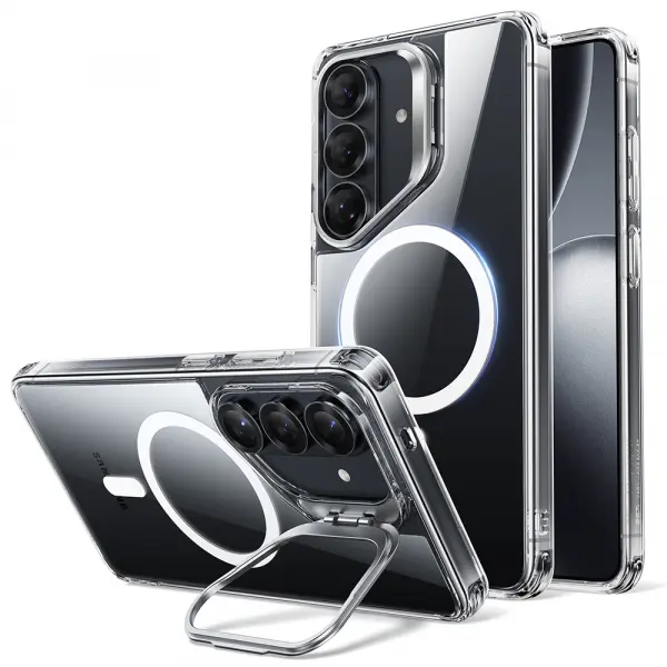 Husa MagSafe pentru Samsung Galaxy S26 S942, ESR, Classic Hybrid Kickstand, Transparenta