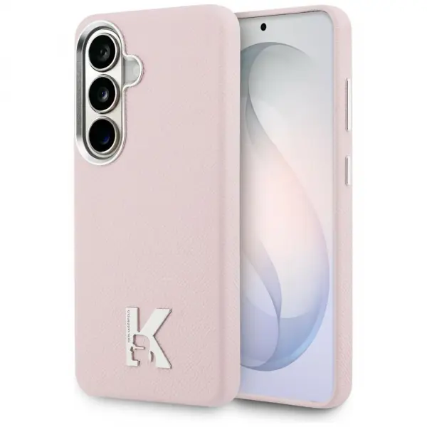 Husa MagSafe pentru Samsung Galaxy S26 S942, Karl Lagerfeld, Karl Head Logo, Roz