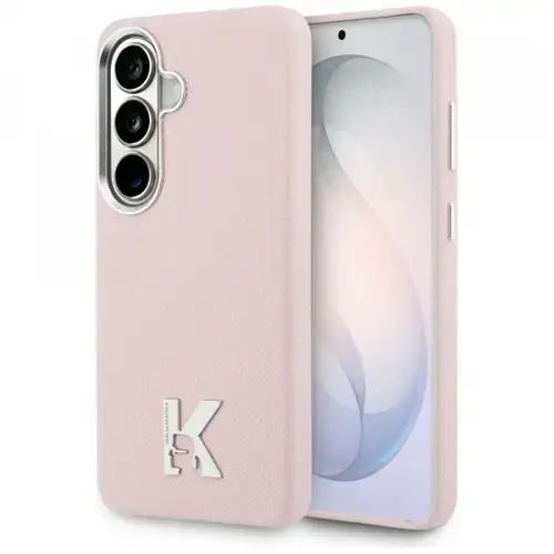 Husa MagSafe pentru Samsung Galaxy S26 S942, Karl Lagerfeld, Karl Head Logo, Roz