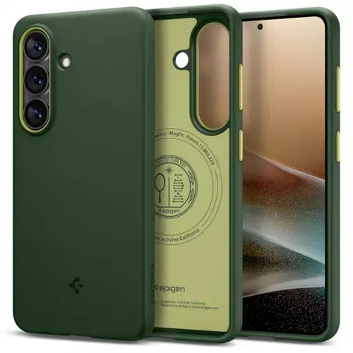 Husa MagSafe pentru Samsung Galaxy S26 S942, Spigen, Caseology Nano Pop, Verde