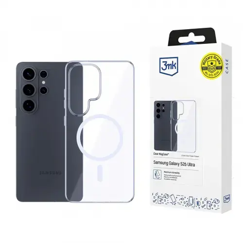 Husa MagSafe pentru Samsung Galaxy S26 Ultra S948, 3MK, Clear MagCase, Transparenta