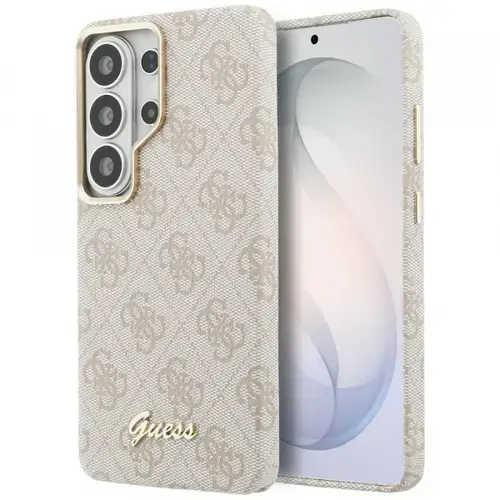 Husa MagSafe pentru Samsung Galaxy S26 Ultra S948, Guess, 4G Script Logo, Roz