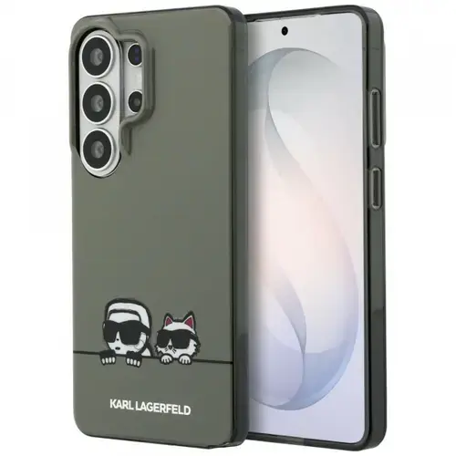 Husa MagSafe pentru Samsung Galaxy S26 Ultra S948, Karl Lagerfeld, IML Karl & Choupette Peekaboo Logo, Negru