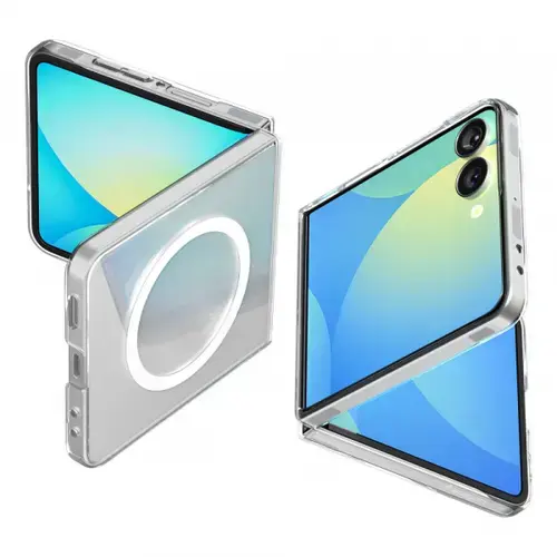Husa MagSafe pentru Samsung Galaxy Z Flip7 F766, Spigen, Air Skin, Transparenta