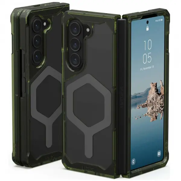 Husa MagSafe pentru Samsung Galaxy Z Fold5 F946, Urban Armor Gear, Plyo Pro, Verde Gri
