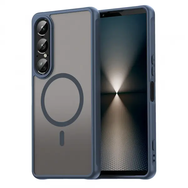 Husa MagSafe pentru Sony Xperia 1 VII, Techsuit, HaloFrost II, Bleumarin