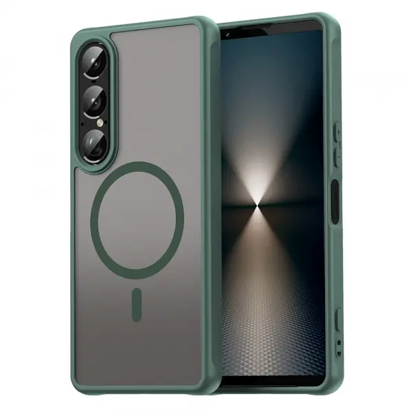 Husa MagSafe pentru Sony Xperia 1 VII, Techsuit, HaloFrost II, Verde