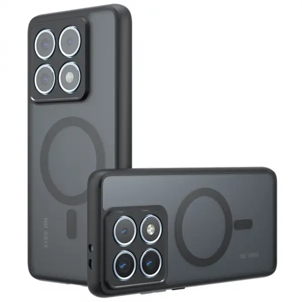 Husa MagSafe pentru Xiaomi 14T, Techsuit, PureFrost, Neagra Satinata