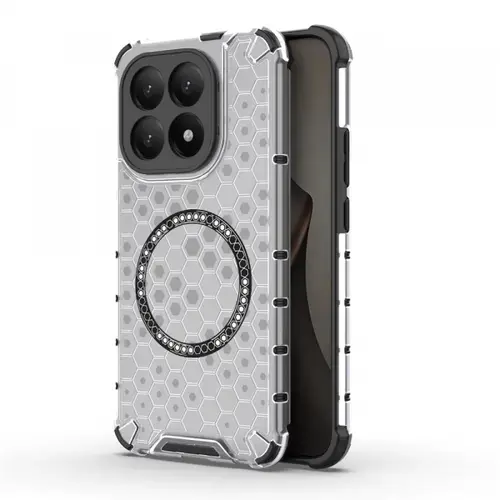Husa MagSafe pentru Xiaomi 15T, Techsuit, HoneyComb Shield, Alba
