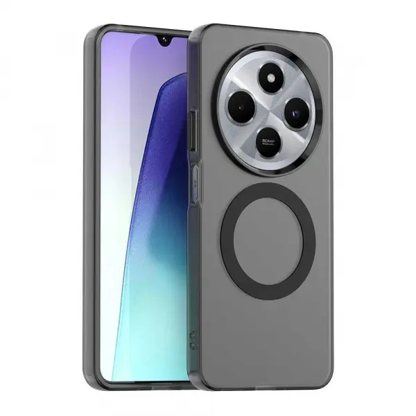 Husa MagSafe pentru Xiaomi Poco C75 / Redmi 14C, Techsuit, CandyCase, Neagra