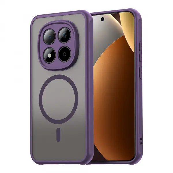 Husa MagSafe pentru Xiaomi Poco M8 Pro / Redmi Note 15 Pro+ 5G, Techsuit, HaloFrost II, Mov