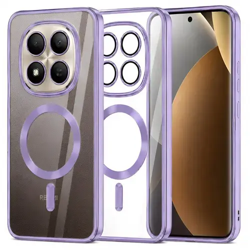 Husa MagSafe pentru Xiaomi Poco M8 Pro / Redmi Note 15 Pro+ 5G, Techsuit, Luxury Crystal, Mov Deschis