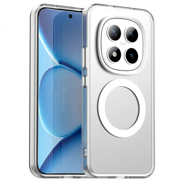 Husa MagSafe pentru Xiaomi Poco M8 Pro / Redmi Note 15 Pro+ 5G, Techsuit, CandyCase, Alba