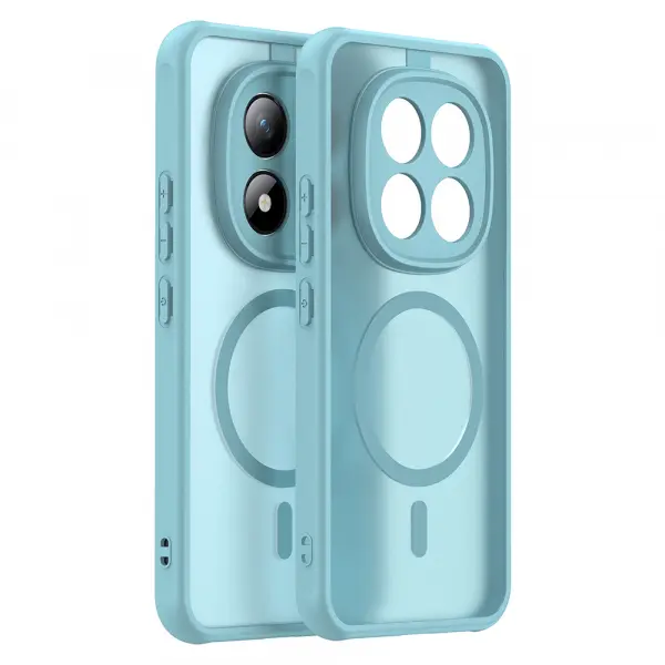 Husa MagSafe pentru Xiaomi Poco M8 Pro / Redmi Note 15 Pro+ 5G, Techsuit, HaloFrost II, Verde Deschis