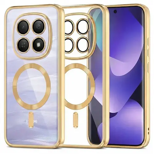 Husa MagSafe pentru Xiaomi Poco M8 / Redmi Note 15 5G / Note 15 4G, Techsuit, Luxury Crystal, Aurie