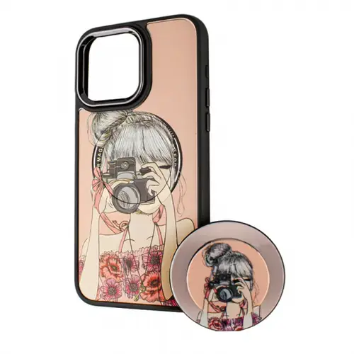Husa MagSafe pentru Xiaomi Redmi 10A / 9C, BOTER, MagPopsocket Photo Girl, Multicolor