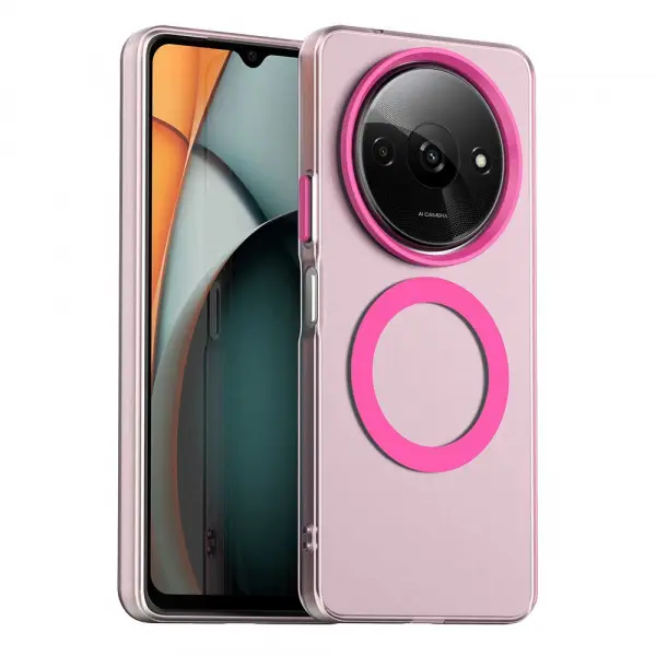 Husa MagSafe pentru Xiaomi Redmi A3x / A3, Techsuit, CandyCase, Roz