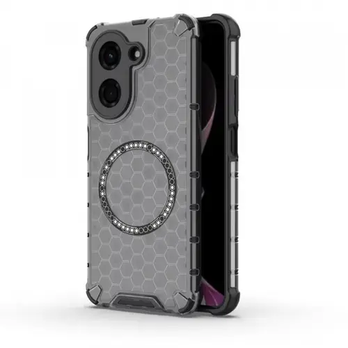 Husa MagSafe pentru Xiaomi Redmi A5 4G (Regional), Techsuit, HoneyComb Shield (Negru/Transparent)