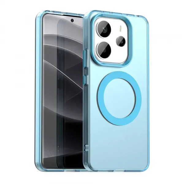 Husa MagSafe pentru Xiaomi Redmi Note 14 4G (Regional), Techsuit, CandyCase, Albastra