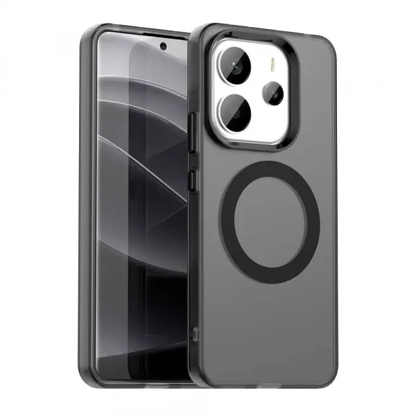 Husa MagSafe pentru Xiaomi Redmi Note 14 4G (Standard), Techsuit, CandyCase, Neagra
