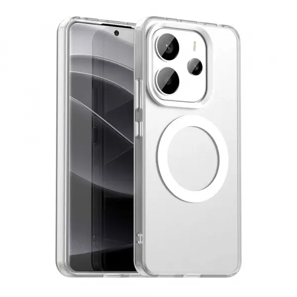 Husa MagSafe pentru Xiaomi Redmi Note 14 4G (Standard), Techsuit, CandyCase, Alba