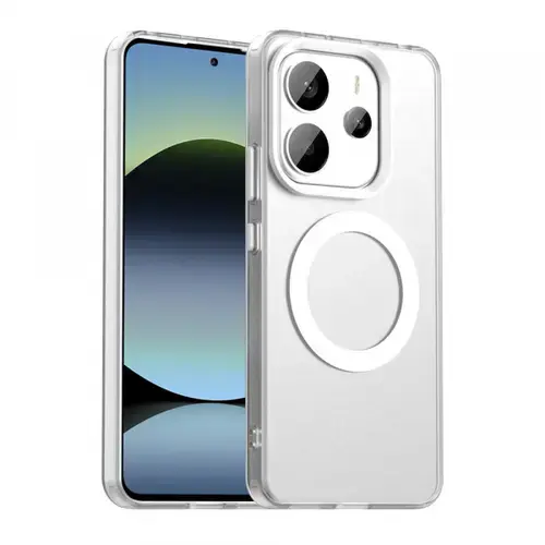 Husa MagSafe pentru Xiaomi Redmi Note 14 5G, Techsuit, CandyCase, Alba
