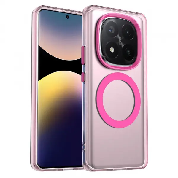 Husa MagSafe pentru Xiaomi Redmi Note 14 Pro+ 5G, Techsuit, CandyCase, Roz