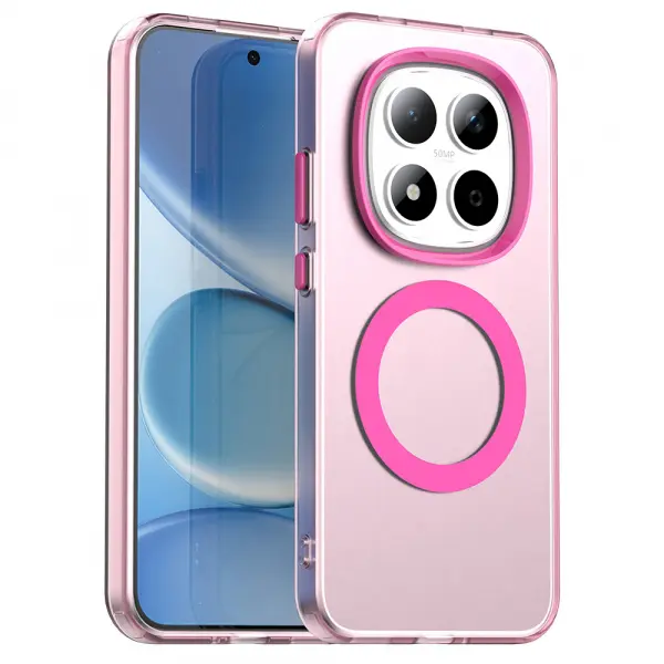 Husa MagSafe pentru Xiaomi Redmi Note 15 Pro 5G, Techsuit, CandyCase, Roz