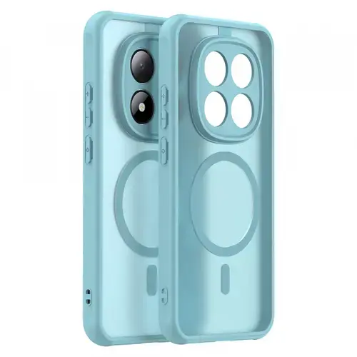 Husa MagSafe pentru Xiaomi Redmi Note 15 Pro 5G, Techsuit, HaloFrost II, Verde Deschis