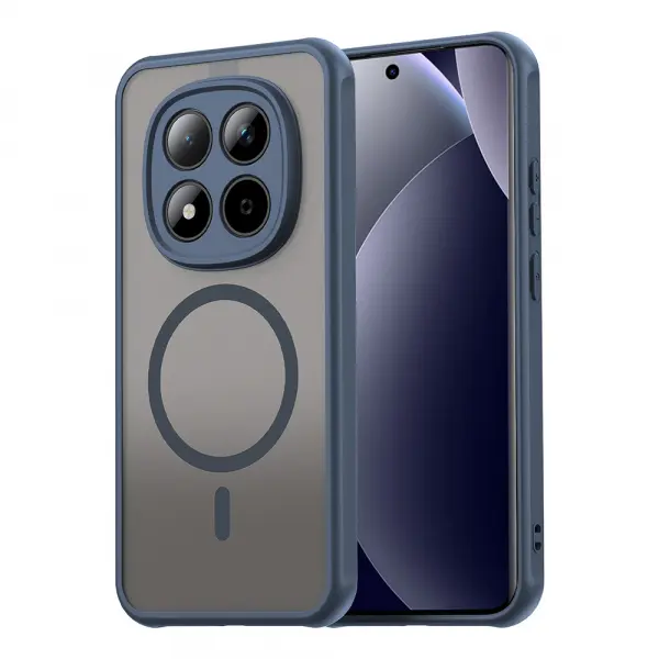 Husa MagSafe pentru Xiaomi Redmi Note 15 Pro 5G, Techsuit, HaloFrost II, Bleumarin