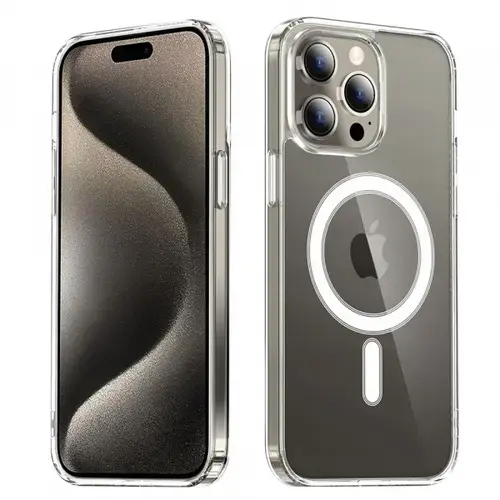 Husa MagSafe Techsuit Pro pentru Apple iPhone 15 Pro Max (Transparent)