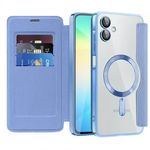Husa MagSafe Techsuit SmartMag Book pentru Samsung Galaxy A06 A065 (Albastru)