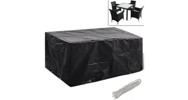 Husa mobilier gradina poliratan 4 persoane, 8 ocheti, 180 x 140 cm