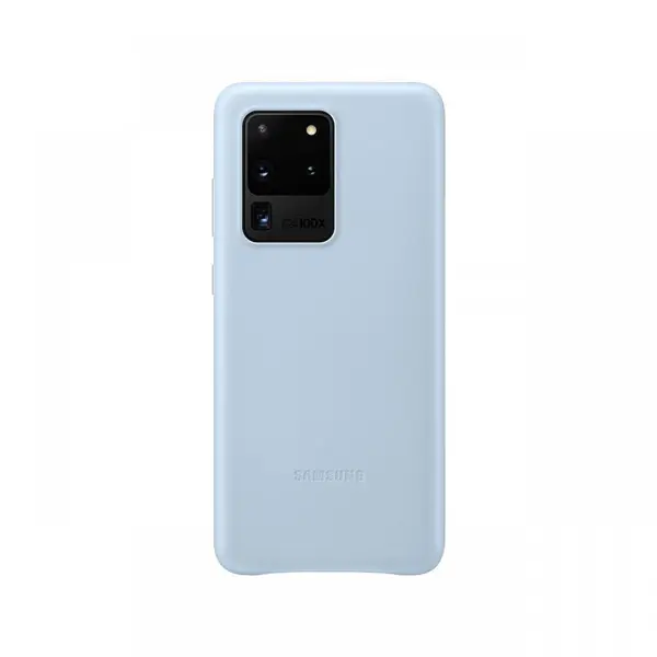 Husa Originala Samsung Galaxy S20 Ultra Leather Cover Sky Blue