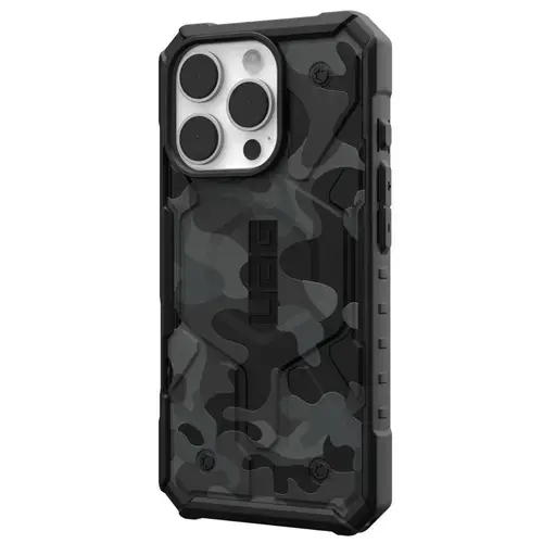 Husa Pathfinder SE MagSafe UAG pentru iPhone 16 Pro, Midnight Camo, Gri