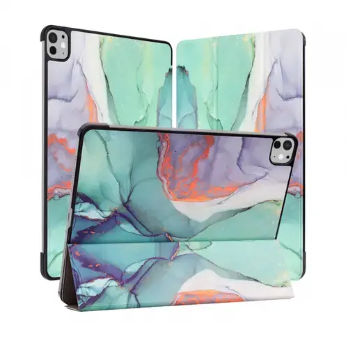 Husa pentru Apple iPad Pro 11 (2024) Techsuit FoldPro Green Time (Multicolor)