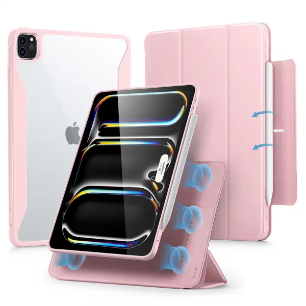 Husa pentru Apple iPad Pro 13 (2024), ESR, Rebound Hybrid, Roz