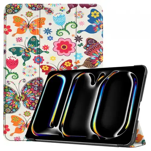 Husa pentru Apple iPad Pro 13 (2024) Techsuit FoldPro Butterfly (Multicolor)