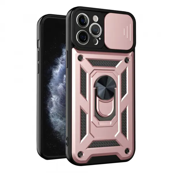 Husa pentru Apple iPhone 11 Pro, Techsuit, CamShield, Roz
