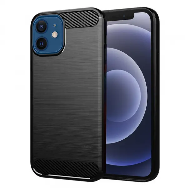 Husa pentru Apple iPhone 12 / 12 Pro, Techsuit, Carbon, Neagra