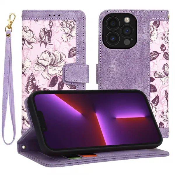 Husa pentru Apple iPhone 13 Pro, Techsuit, FlipCraft, Mov