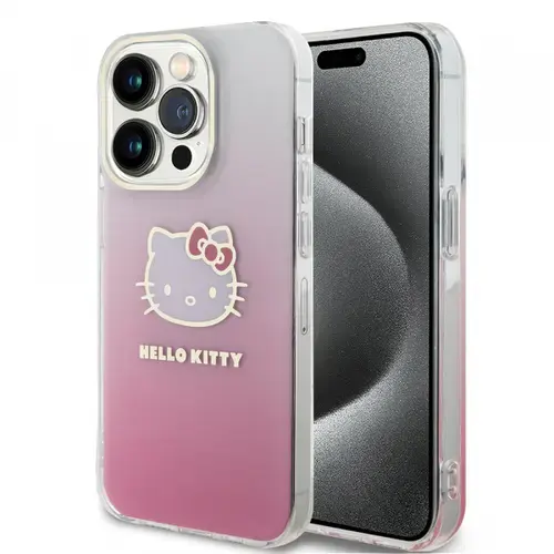 Husa pentru Apple iPhone 14 Pro Max, Hello Kitty, IML Gradient Electrop Kitty Head, Roz