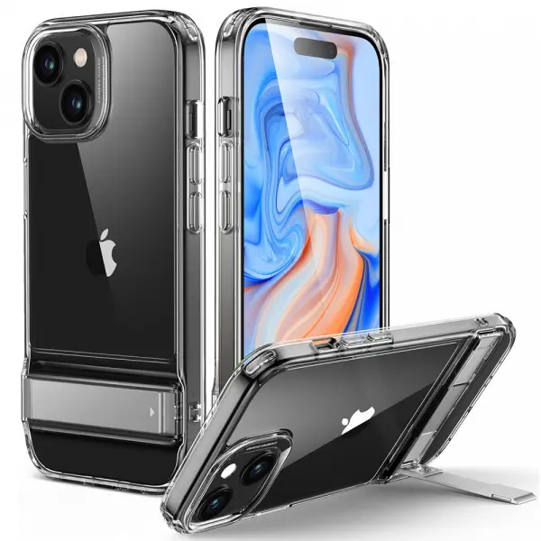 Husa pentru Apple iPhone 15 Plus, ESR, Air Shield Boost Kickstand, Transparenta
