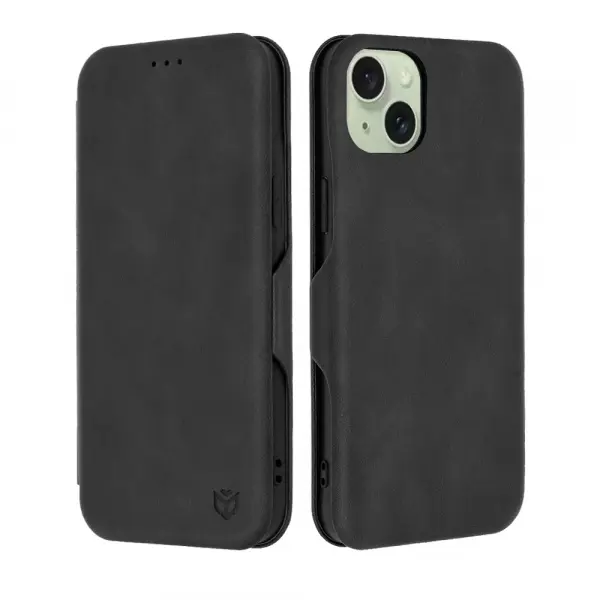 Husa pentru Apple iPhone 15 Plus, Techsuit, Safe Wallet Plus, Neagra