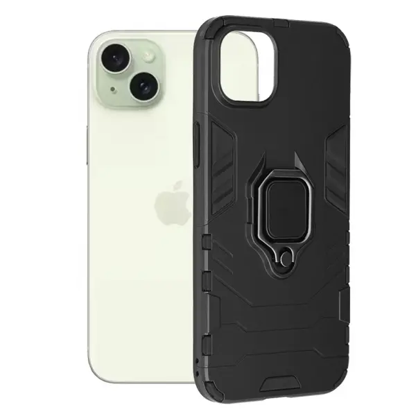 Husa pentru Apple iPhone 15 Plus, Techsuit, Shield, Neagra