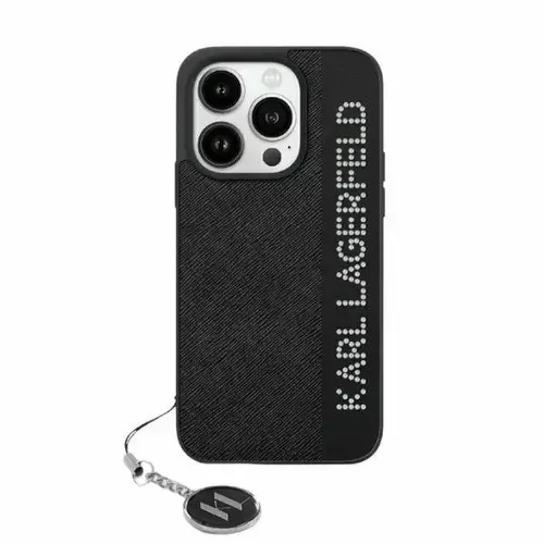 Husa pentru Apple iPhone 15 Pro Max, Karl Lagerfeld, Saffiano Rhinestones & Charm