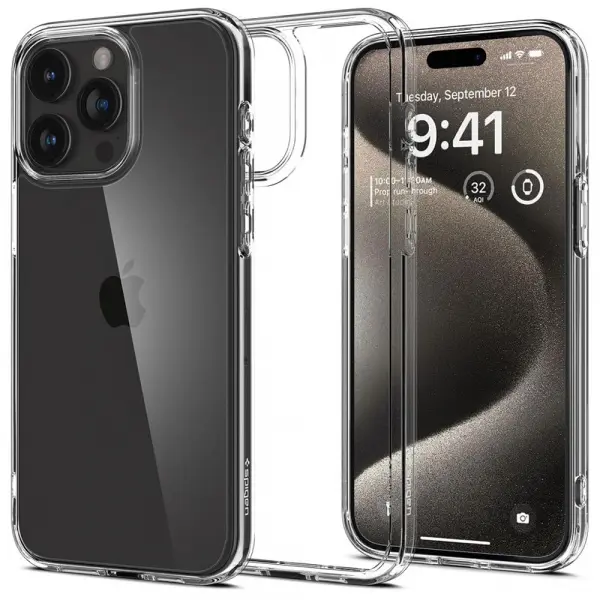 Husa pentru Apple iPhone 15 Pro Max, Spigen, Ultra Hybrid, Transparenta
