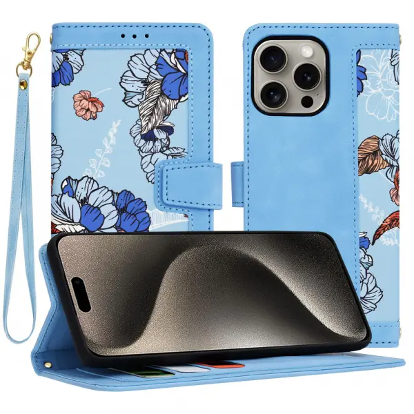 Husa pentru Apple iPhone 15 Pro Max, Techsuit, FlipCraft, Bleu