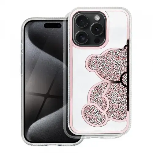 Husa pentru Apple iPhone 15 Pro, OEM, Teddy Bear, Roz