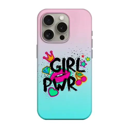 Husa pentru Apple iPhone 15 Pro, Perfect Case, LOVE-Splash Girl Power, Multicolor